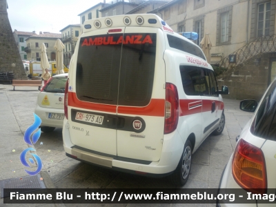 Fiat Doblò IV serie
Croce Rossa Italiana
Comitato Locale Castell'Azzara (GR)
CRI 973AD
Allestimento Orion
*fotografato all' inaugurazione dei mezzi di Santa Fiora del 25/06/2017*
