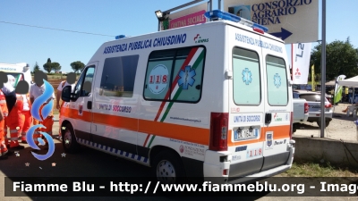 Fiat Ducato III serie
Pubblica Assistenza Chiusdino (SI)
Allestita MAF
SiPA 63
Qui fotografata di assistenza alla "Festa del Motore" 2016

Parole chiave: Fiat Ducato_IIIserie Ambulanza