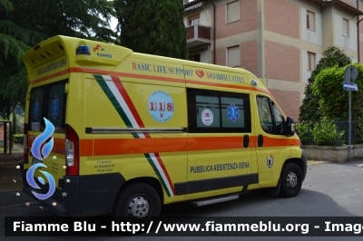 Fiat Ducato X250
Pubblica Assistenza Siena
Allestita Alessi e Becagli
Codice automezzo: 10
Parole chiave: Fiat Ducato_X250 Ambulanza