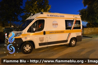 Fiat Ducato X250
Pubblica Assistenza Montagnola Senese (SI)
Allestita Europea
Codice automezzo: 10
Parole chiave: Fiat Ducato_X250_Ambulanza