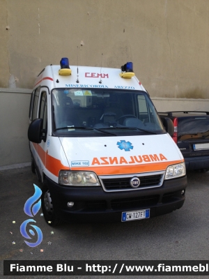 Fiat Ducato III serie
Misericordia di Arezzo (Ar)
Allestimento Maf
Codice automezzo: M15
Codifica radio: Mike 102
Parole chiave: Fiat Ducato_IIIserie Ambulanza