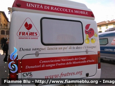 Mercedes-Benz Sprinter I Serie
Consociazione Nazionale dei Gruppi Fratres delle Misericordie d'Italia in uso al Gruppo Donatori di Sangue Fratres Prato
Allestitore Caba's
Restyling allestimento e livrea CVS 
Parole chiave: Fratres autoemoteca prato CVS