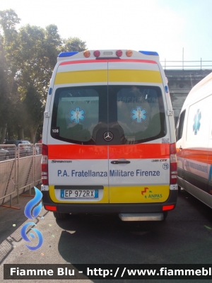 Mercedes-Benz Sprinter III serie
Pubblica Assistenza
Fratellanza Militare Firenze (FI)
Allestita Maf
CODICE AUTOMEZZO: 75
"Soccorso Sanitario Mondiali di Ciclismo 2013"
Montecatini Terme (PT)
Parole chiave: Mercedes-Benz Sprinter_IIIserie Ambulanza Mondiali_Ciclismo_Firenze_2013