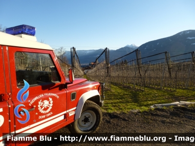 Land Rover Defender 110
Vigili del Fuoco
Unione Distrettuale Merano - Bezirksverband Meran
Corpo Volontario di Tirolo - Tirol (BZ)
VF 20H BZ
Parole chiave: Land-Rover Defender_110 VF20HBZ