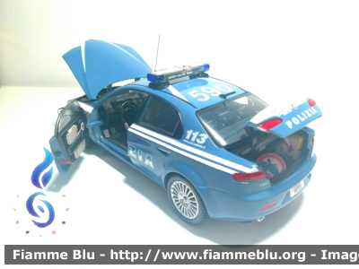 Alfa-Romeo 159
Polizia di Stato
Modellino in scala 1/24 
Modificato su base Bburago
