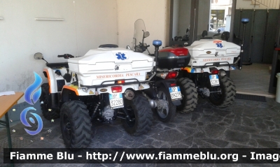 Quad Yamaha 
Misericordia di Pescara
MIS-PE 30 (BP 32280)
MIS-PE 32 (BP 32281)
Servizio Soccorso Spiagge
Allestimento Aricar
Parole chiave: quad misericordia pescara yamaha 350_cc spiagge balneare