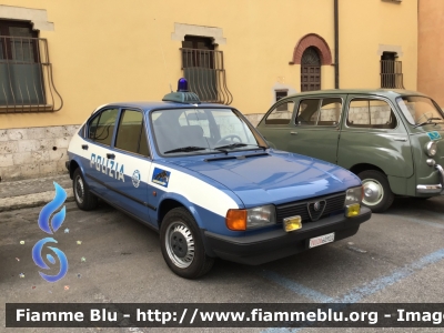 Alfa Romeo Alfasud II serie
Polizia di Stato
Squadra Volante 
Esemplare esposto presso il Museo delle auto della Polizia di Stato
POLIZIA 60920
Parole chiave: Alfa-Romeo Alfasud_IIserie POLIZIA60920 Festa_della_Polizia_2019