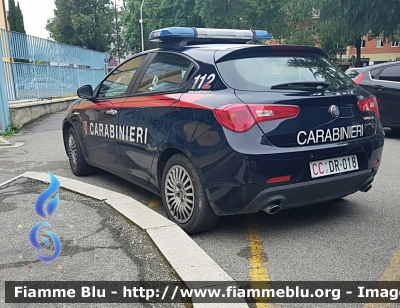 Alfa-Romeo Nuova Giulietta restyle
Carabinieri 
Nucleo operativo e Radiomobile
Comando di Compagnia Cittaducale (RI)
Allestita NCT Nuova Carrozzeria Torinese
Decorazione Grafica Artlantis
CC DR 018
Parole chiave: Alfa-Romeo Nuova_Giulietta_restyle CCDR018