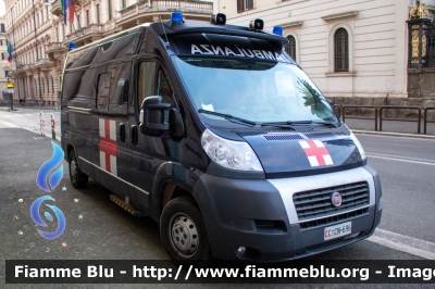 Fiat Ducato X250
Carabinieri
Reggimento Corazzieri
Servizio Sanitario
Allestita Odone
CC CN 696
Parole chiave: Fiat Ducato_X250 CCCN696