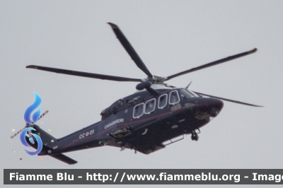 Augusta Westland AW139
Carabinieri 
Raggruppamento Aeromobili
Centro Elicotteri di Pratica di Mare (RM)
Fiamma 01
Parole chiave: Augusta-Westland AW139 CC01