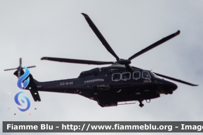 Augusta Westland AW139
Carabinieri
Raggruppamento Aeromobili
Centro Elicotteri di Pratica di Mare (RM)
Fiamma 01
Parole chiave: Augusta-Westland AW139 CC01