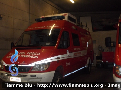 Mercedes-Benz Sprinter 4X4 II serie
Vigili del Fuoco 
Corpo Permanente di Aosta
 AutoFurgone/Unità di Crisi Locale 
allestimento Bai 
VF 24181
Parole chiave: Mercedes-Benz Sprinter_4X4_II_serie VF24181