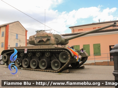 M26 Pershing
United States of America - Stati Uniti d'America
US Army

In esposizione a Brescello (PR), usato nel Film "Don Camillo e L'onorevole Peppone" come residuato bellico
Parole chiave: M26 Pershing