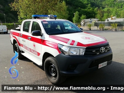 Toyota Hilux V serie 
Croce Rossa Italiana
Comitato di Piacenza
Nucleo Protezione Civile
Veicolo donato per emergenza Covid-19 da Amazon
CRI 859 AG
Parole chiave: Toyota Hilux V serie