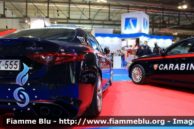 Alfa-Romeo Nuova Giulia Quadrifoglio
Carabinieri
Nucleo Operativo e Radiomobile
CC DK 555

Esposta alla fiera della Sicurezza di Milano 2021
Fotografata insieme ad AR Nuova Giulia RMB
Parole chiave: Alfa-Romeo Nuova_Giulia_Quadrifoglio CCDK555 CCEE341 fiera_sicurezza_2021_milano