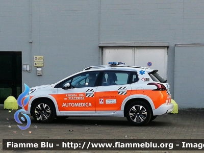 Peugeot 2008 I serie
118 Piacenza Soccorso
Azienda USL di Piacenza
Allestimento Vision
Donata dalla Cittadinanza per l'emergenza di Covid-19
Parole chiave: Peugeot 2008_Iserie