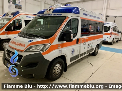 Fiat Ducato X290
Pubblica Assistenza Colorno
Mezzo in convenzione con 118 Emilia Ovest 
Postazione MSB Colorno1
Codice automezzo: Colorno3
Allestito ambitala
Parole chiave: Fiat Ducato_X290 Ambulanza