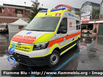 Man TGE
Pubblica Assistenza Croce Bianca Albenga (SV)
Codice Automezzo: Rianimo 1 
Allestita Mariani Fratelli 
Codice radio 2-053
Parole chiave: MAN TGE Ambulanza