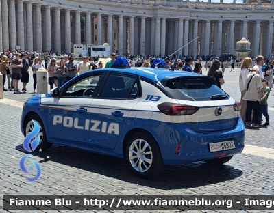 Opel Corsa-e 
Polizia di Stato
Ispettorato di Pubblica Sicurezza presso il Vaticano
POLIZIA M8901
Parole chiave: Opel Corsa-e POLIZIAM8901