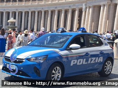 Opel Corsa-e 
Polizia di Stato
Ispettorato di Pubblica Sicurezza presso il Vaticano
POLIZIA M8901
Parole chiave: Opel Corsa-e POLIZIAM8901