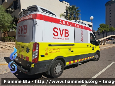 Ford Transit VIII serie
España - Spagna
Generalitat Valenciana - Generalità Valenziana
Suport Vital Bàsic (SVB) - Ambulanza di soccorso base
Automezzo 51125
Parole chiave: Ford Transit_VIIIserie generalitat_valenciana