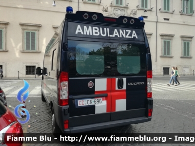 Fiat Ducato X250
Carabinieri
Reggimento Corazzieri
Servizio Sanitario
Allestita Odone
CC CN 696
Parole chiave: Fiat Ducato_X250 CCCN696