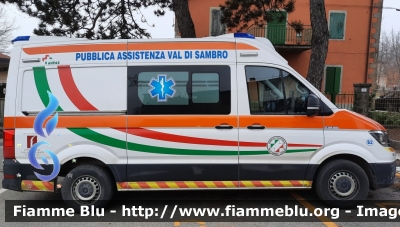 Volkswagen Crafter II serie
Pubblica Assistenza Val di Sambro (BO)
Ambulanza
Automezzo S2
Allestimento Alessi-Becagli
Parole chiave: Volkswagen Crafter_IIserie pubblica_assistenza_val_di_sambro