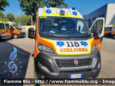 Fiat Ducato X290
Misericordia di Premilcuore (FC)
Veicolo convenzionato 118 
Allestimento Safety Car Rimini
"FO 059"
