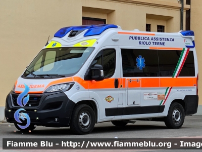 Fiat Ducato X290 restyle
Pubblica Riolo Terme
Allestita EDM
Riolo terme 18
Parole chiave: Fiat Ducato_X290_restyle Ambulanza