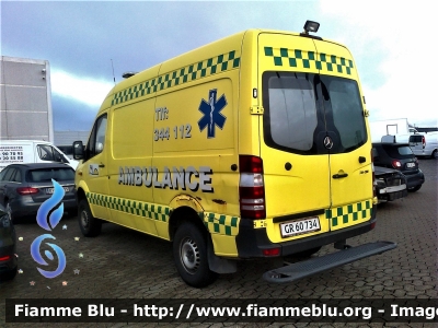 Mercedes-Benz Sprinter III serie
Danmark - Danimarca
Kalaallit Nunaat - Grønland - Groenlandia
Ministero della sanità
Parole chiave: Ambulanza Ambulance