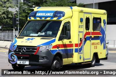 Mercedes-Benz Sprinter IV serie 
香港 - Hong Kong
消防處 - Fire Services Department
A107
Parole chiave: Ambulance Ambulanza