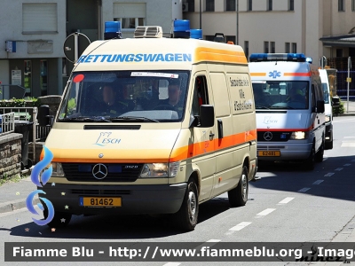 Mercedes-Benz Sprinter I serie
Grand-Duché de Luxembourg - Großherzogtum Luxemburg - Grousherzogdem Lëtzebuerg - Lussemburgo 
Secouriste de la Ville d'Esch s/Alzette
Parole chiave: Mercedes-Benz Sprinter_Iserie Ambulanza Ambulance