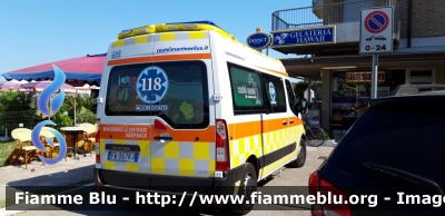 Renault Master IV serie
Cooperativa sociale Castel Monte Onlus
Ambulanza convenzionata
SUEM 118 Venezia Emergenza
Ospedale di Jesolo (VE)
"655" "INDIA 1"
Allestimento MAF
Parole chiave: Volkswagen Crafter_IIserie Ambulanza