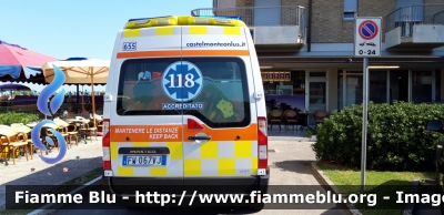 Renault Master IV serie
Cooperativa sociale Castel Monte Onlus
Ambulanza convenzionata
SUEM 118 Venezia Emergenza
Ospedale di Jesolo (VE)
"655" "INDIA 1"
Allestimento MAF
Parole chiave: Volkswagen Crafter_IIserie Ambulanza