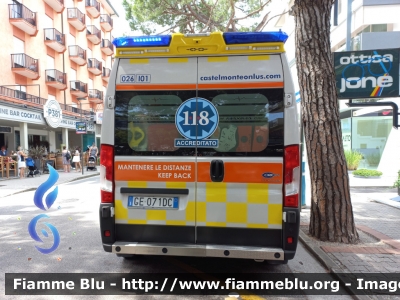 Fiat Ducato X290 
Cooperativa sociale Castel Monte Onlus
Ambulanza convenzionata
SUEM 118 Venezia Emergenza
Ospedale di Jesolo (VE)
"026" "INDIA 1"
Allestimento Orion 
Parole chiave: Fiat Ducato_X290 Ambulanza