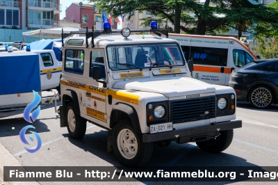 Land Rover Defender 90 
Protezione Civile
Gruppo Comunale di Preganziol (TV)
Coordinamento Provinciale Zona 4 - "411" 
Parole chiave: Land-Rover Defender_90 JEAS-2023