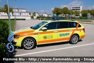 Skoda Octavia Wagon IV serie 
Azienda ULSS 3 Serenissima
SUEM 118 ULSS 3 Emergenza
Centrale Operativa di Mestre (VE)
Allestimento Ambitalia
"012" ex "ALFA 12" 
Parole chiave: Skoda Octavia_Wagon_IVserie Automedica JEAS-2023