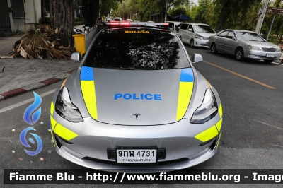 Tesla Model 3
ราชอาณาจักรไทย - Thailand - Tailandia
สำนักงานตำรวจแห่งชาติ - Royal Thai Police
SSD Special Operation
