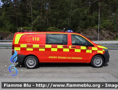 Mercedes-Benz Vito III serie
Kongeriket Norge - Kongeriket Noreg - Norvegia
Andøy Brann og Redning
