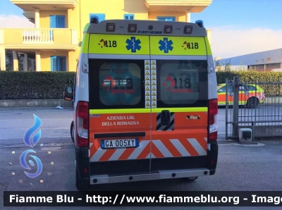 Fiat Ducato X290
118 Romagna Soccorso
Azienda USL della Romagna
Ambito Territoriale di Rimini
"BRAVO 28"
Allestita Safety Car Rimini
Parole chiave: Fiat Ducato_X290 Ambulanza