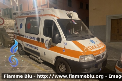 Fiat Ducato III serie
Pubblica Assistenza Santissimo Sacramento Portoferraio (LI)
Allestita Orion
Codice Automezzo: 10
Parole chiave: Fiat Ducato_X250 Ambulanzaa