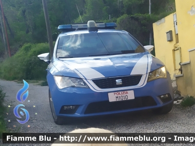 Seat Leon III serie 
Polizia di Stato
Squadra Volante
Questura de L'Aquila
Allestimento NCT Nuova Carrozzeria Torinese
Decorazione Grafica Artlantis
POLIZIA M1010
Parole chiave: Seat Leon_IIIserie POLIZIAM1010