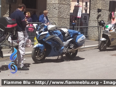 Yamaha FJR 1300 II serie
Polizia di Stato
Polizia Stradale
Allestimento Elevox
POLIZIA G3103
in scorta al Giro d'Italia 2021
Moto "Gialla"
