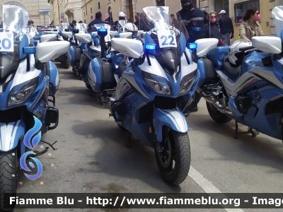 Yamaha FJR 1300 II serie
Polizia di Stato
Polizia Stradale
Allestimento Elevox
POLIZIA G3089
in scorta al Giro d'Italia 2021
Moto "22"
