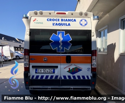 Fiat Ducato X250 
Pubblica Assistenza Croce Bianca L’Aquila 
Allestimento Orion 
Parole chiave: Fiat Ducato_X250 Ambulanza