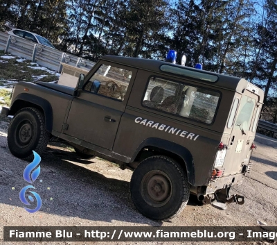 Land-Rover Defender 90
Carabinieri 
Comando carabinieri unità per la tutela forestale, ambientale ed agroalimentare 
Comando stazione di Tornimparte (AQ) 
CC BJ 259

Parole chiave: Carabinieri forestali