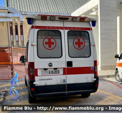 Fiat Ducato III serie 
Croce Rossa Italiana 
Comitato di Avezzano 
Unità Territoriale di Capistrello 
Allestimento Orion 
CRI A848B
Parole chiave: Fiat Ducato_IIIserie CRIA848B Ambulanza