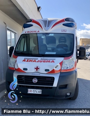 Fiat Ducato X250
Croce Rossa Italiana 
Comitato Locale di L’Aquila 
Allestimento Bollanti 
CRI 374 AB 
Parole chiave: Fiat Ducato_X250 CRI374AB Ambulanza