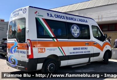 Renault Master IV serie 
Pubblica Assistenza Croce Bianca L’Aquila 
Servizi Sociali 
Allestimento MAF 
Parole chiave: Renault Master_IVserie Ambulanza