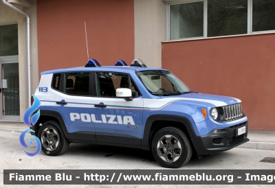 Jeep Renegade 
Polizia di Stato 
Questura di L’Aquila 
Allestimento NCT 
Decorazione grafica artlantis 
POLIZIA M3166
Parole chiave: Jeep Renegade polizia di Stato